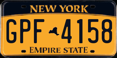 NY license plate GPF4158