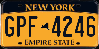 NY license plate GPF4246