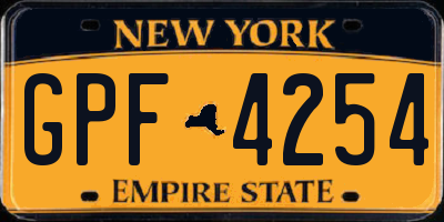 NY license plate GPF4254