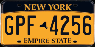 NY license plate GPF4256