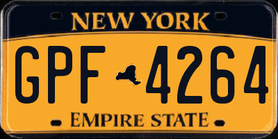 NY license plate GPF4264