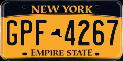 NY license plate GPF4267