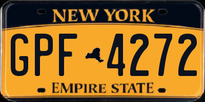 NY license plate GPF4272