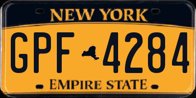 NY license plate GPF4284