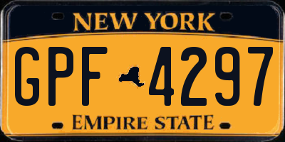 NY license plate GPF4297