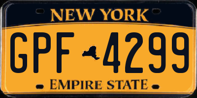 NY license plate GPF4299