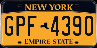 NY license plate GPF4390