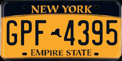 NY license plate GPF4395