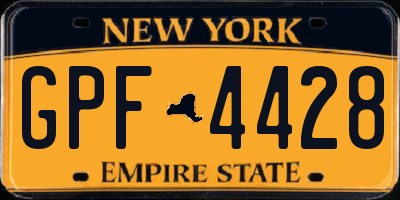 NY license plate GPF4428