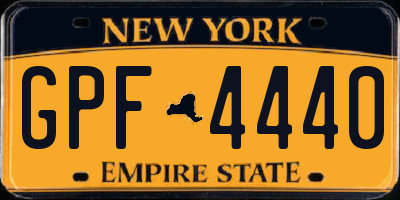 NY license plate GPF4440