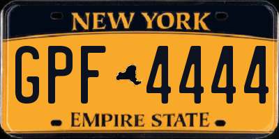 NY license plate GPF4444