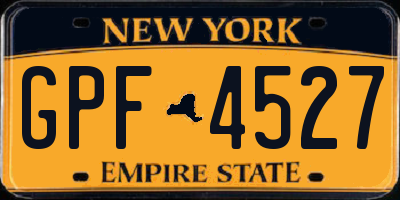 NY license plate GPF4527