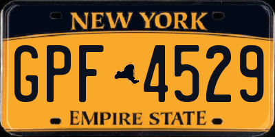 NY license plate GPF4529