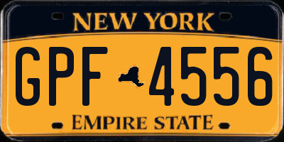 NY license plate GPF4556