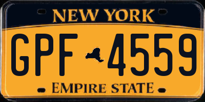 NY license plate GPF4559