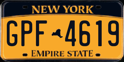 NY license plate GPF4619
