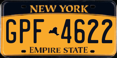 NY license plate GPF4622