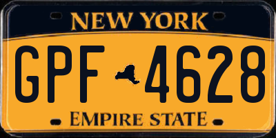 NY license plate GPF4628