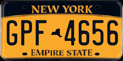 NY license plate GPF4656