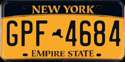 NY license plate GPF4684