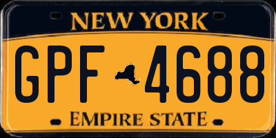 NY license plate GPF4688