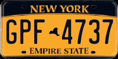 NY license plate GPF4737