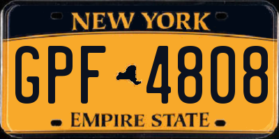 NY license plate GPF4808