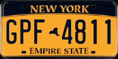 NY license plate GPF4811