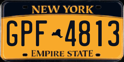 NY license plate GPF4813