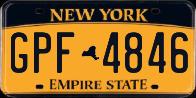 NY license plate GPF4846