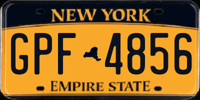 NY license plate GPF4856