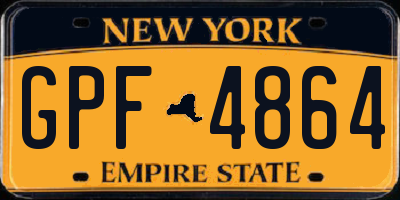 NY license plate GPF4864