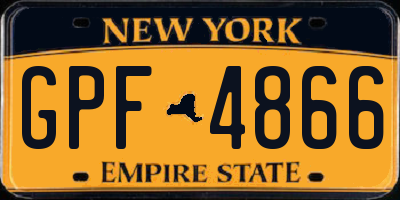 NY license plate GPF4866