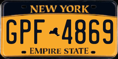 NY license plate GPF4869