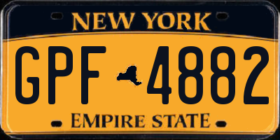 NY license plate GPF4882
