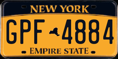 NY license plate GPF4884