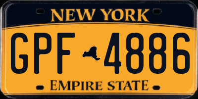 NY license plate GPF4886