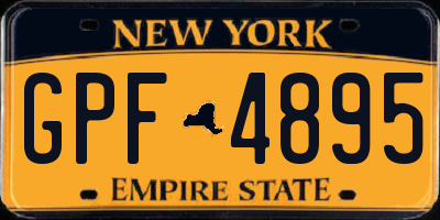 NY license plate GPF4895