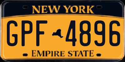 NY license plate GPF4896