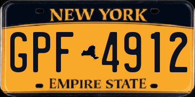NY license plate GPF4912