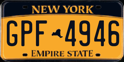 NY license plate GPF4946
