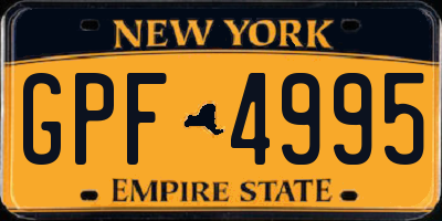 NY license plate GPF4995