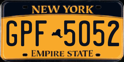 NY license plate GPF5052