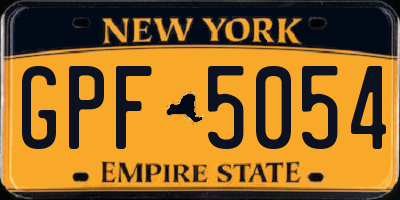 NY license plate GPF5054