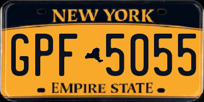 NY license plate GPF5055