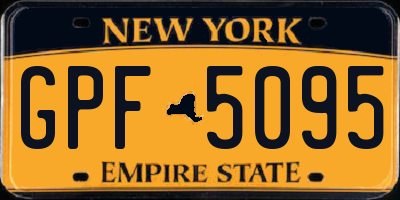 NY license plate GPF5095