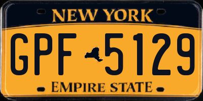 NY license plate GPF5129