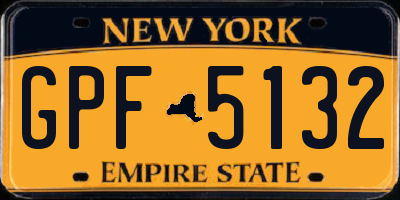NY license plate GPF5132