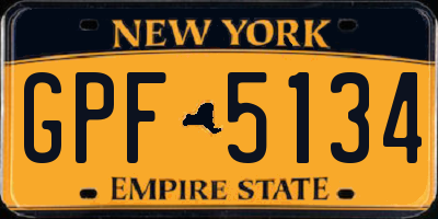 NY license plate GPF5134