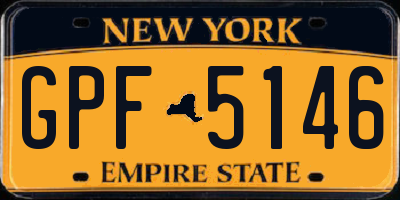 NY license plate GPF5146